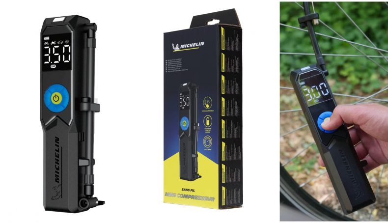 Bomba eléctrica Michelin para bicicleta: 0,2 a 9,9 bar y cinco modos de inflado